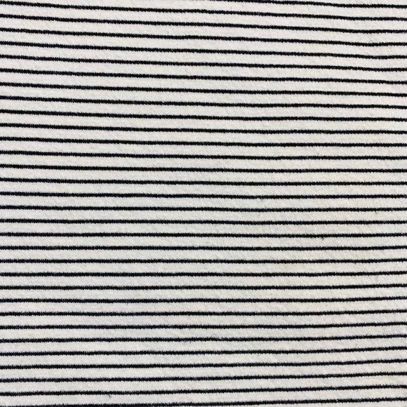 J. Crew Womens Knit A Line Striped Peplum Sleeve Black Ivory Dress Size Large - Picture 9 of 11